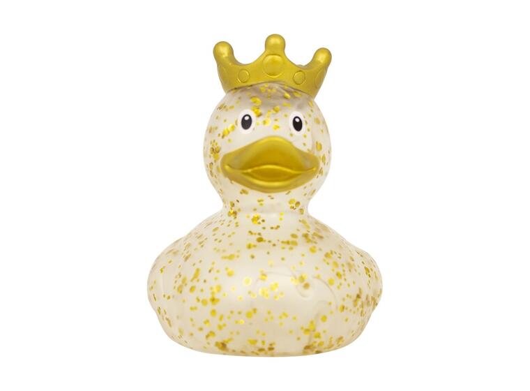 GLITTER DUCK WITH CROWN, GOLD 