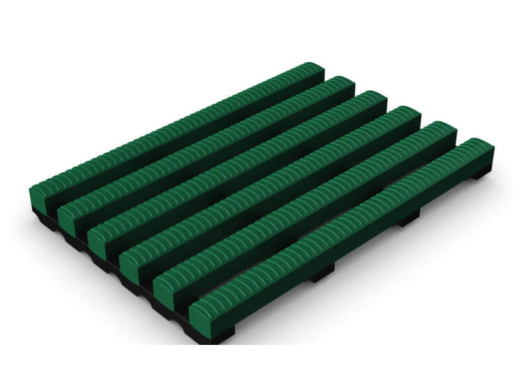 Heronrib - sklisikker matte 10x1 m-Grønn For våte arealer med barfottrafikk 