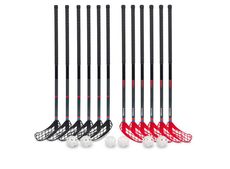 Sport-Thieme | Salibandysetti Rush 95 cm 12 Mailaa | 6 Palloa 