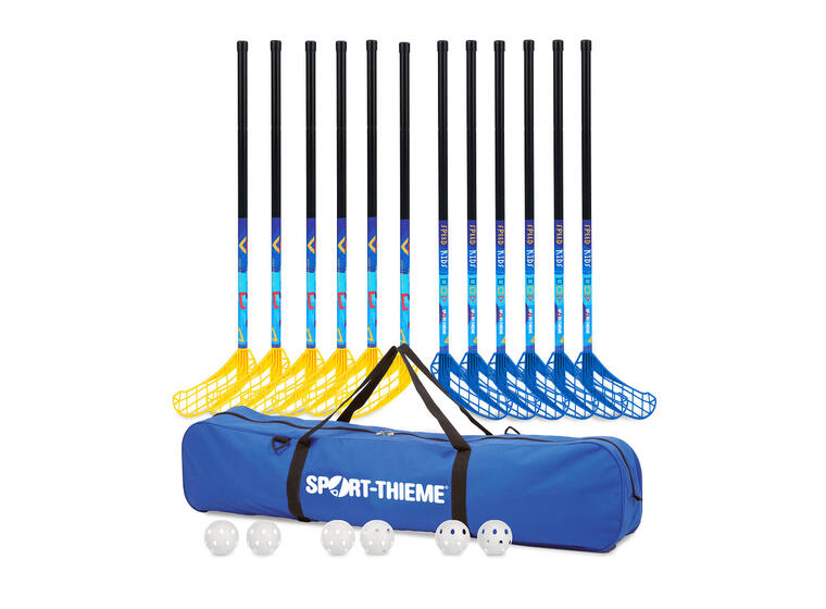 Sport-Thieme | Salibandysetti Speed Kids 12 Mailaa | 6 Palloa | Laukku | 80 cm 