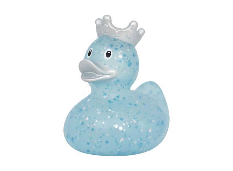 GLITTER DUCK WITH CROWN, BLUE 