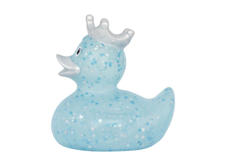 GLITTER DUCK WITH CROWN, BLUE 