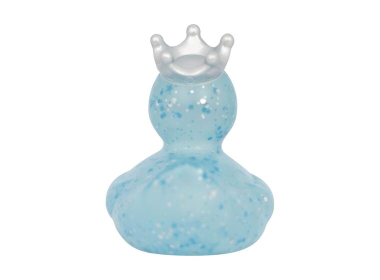 GLITTER DUCK WITH CROWN, BLUE 