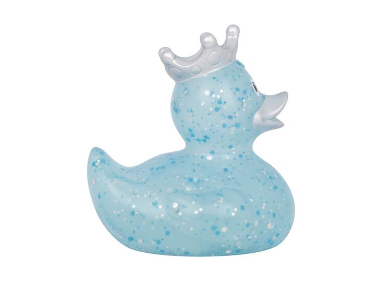 GLITTER DUCK WITH CROWN, BLUE 