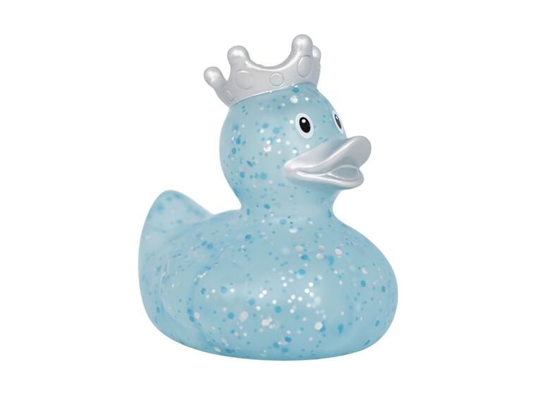 GLITTER DUCK WITH CROWN, BLUE 