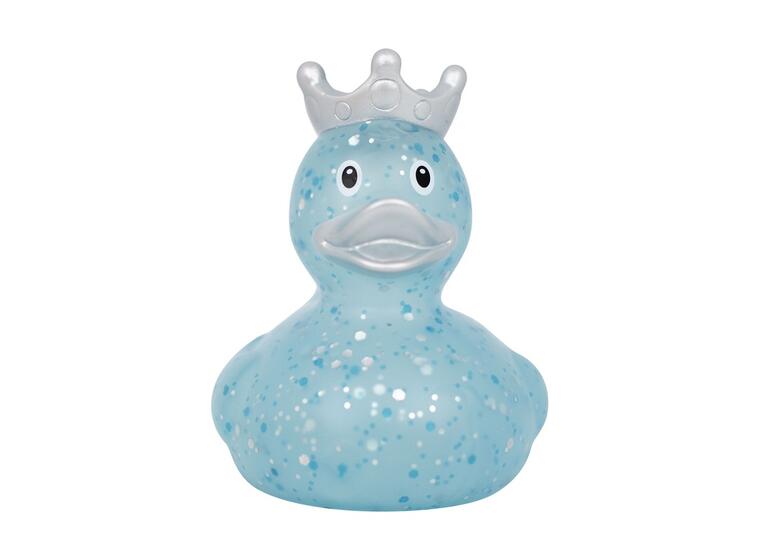 GLITTER DUCK WITH CROWN, BLUE 