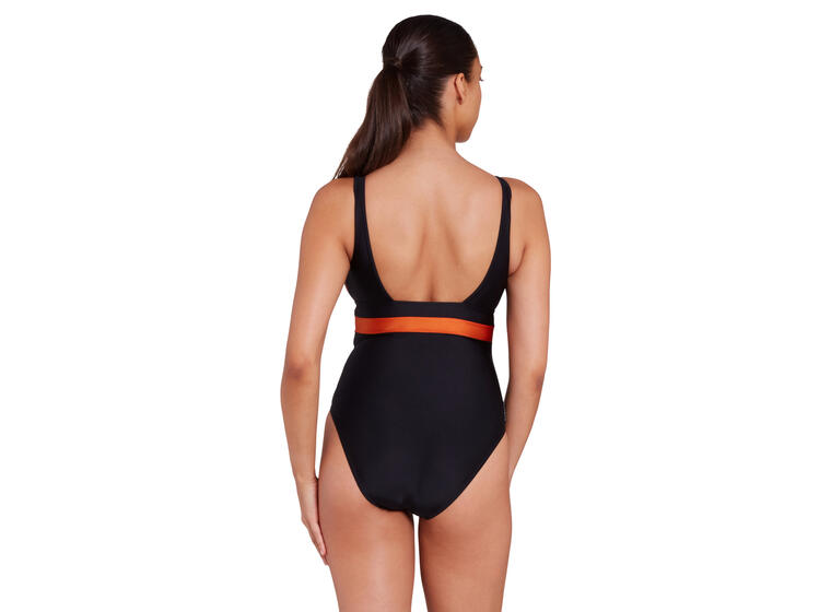 Dream Square Back Badedrakt EU44 Zoggs | Svart/Flerfarget | Ecolast 