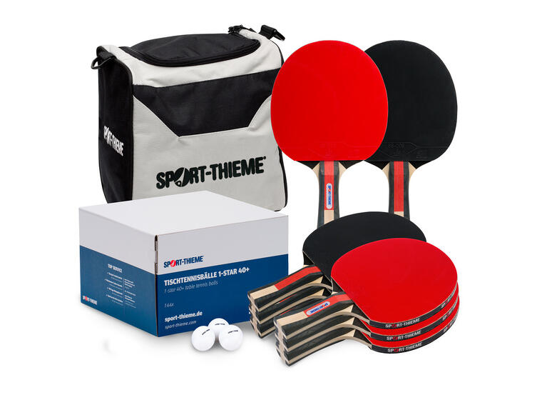 Sport-Thieme | Pöytätennissetti 8 Mailaa | 144 Palloa | Säilytyslaukku 