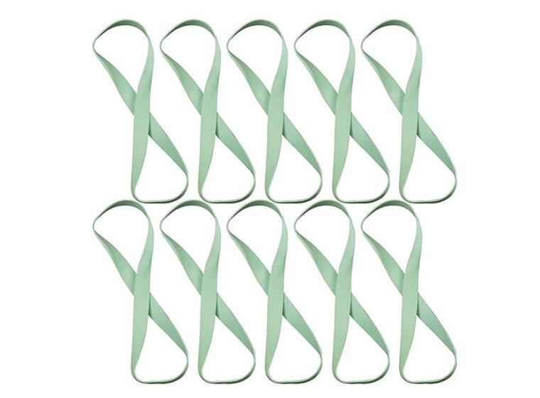 Sport-Thieme® Set of 10 Rubber Bands, Gr een, low, 29x2 cm 