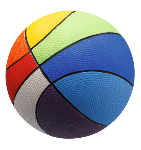 Sport-Thieme&#174; PU Basketball Rainbow, &#248; 2 00 mm, 300 g
