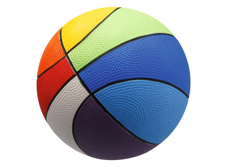 Sport-Thieme® PU Basketball Rainbow, ø 2 00 mm, 300 g 