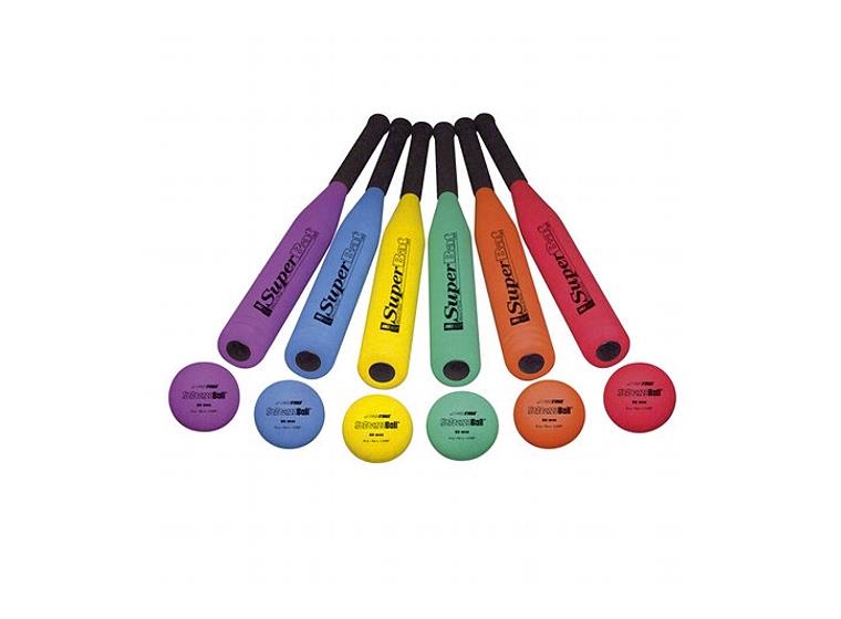 Baseball koulusetti Soft 6 mailaa (69 cm) ja 6 palloa