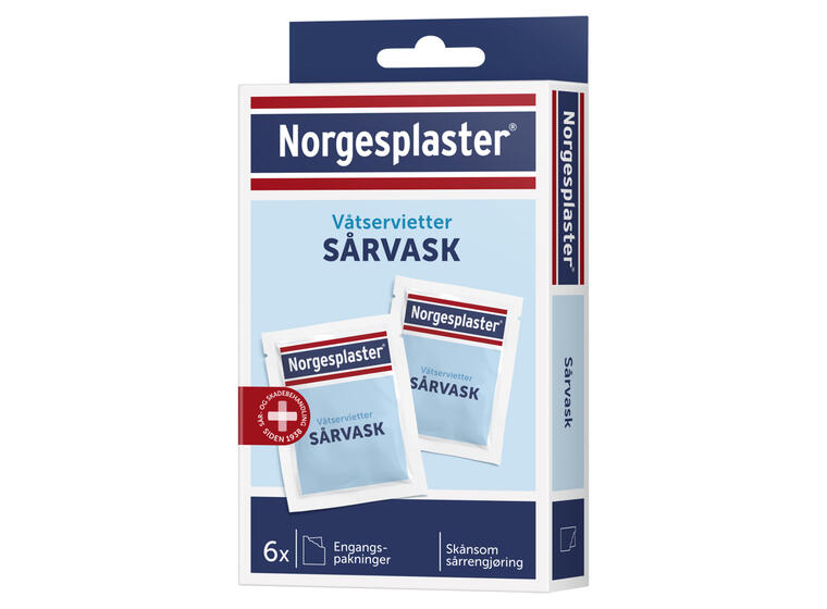 Snogg | Kosteuspyyhkeet 6 kpl | Haavanpesuun 