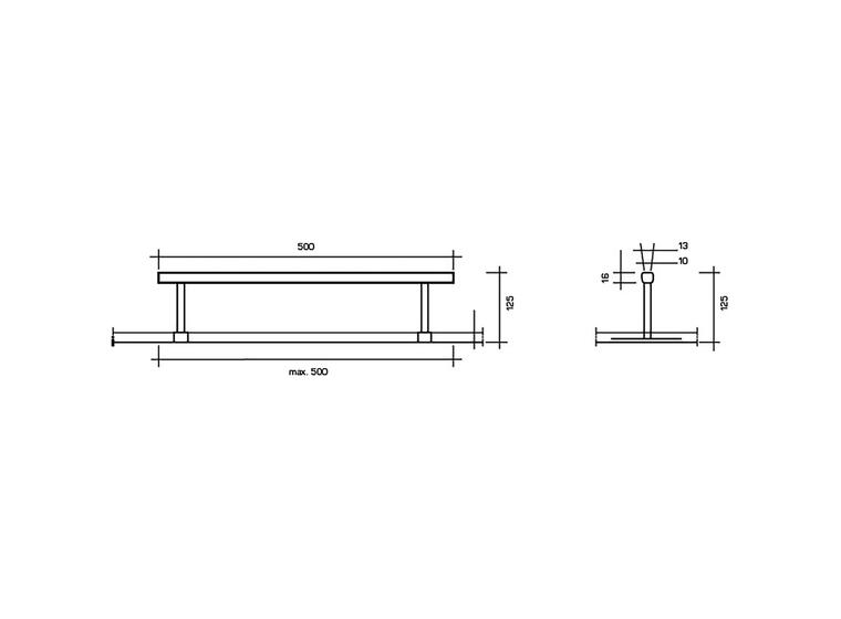 Gymnastikbom 10 cm bred Ny mjuk ovansida |  aluminiumkärna 
