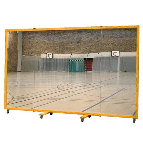 Wheeled Mirror Wall, 300x180  cm, With s hatterproof film