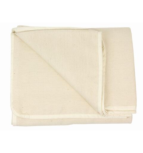 Hand Woven Cotton Yoga Blanket Natural
