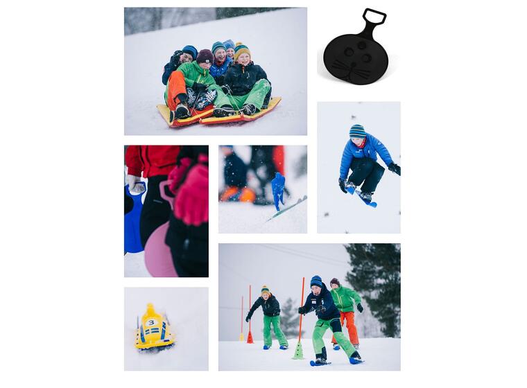 Vinterpakke med ski og akematter Vinteraktivitet i skolegården 