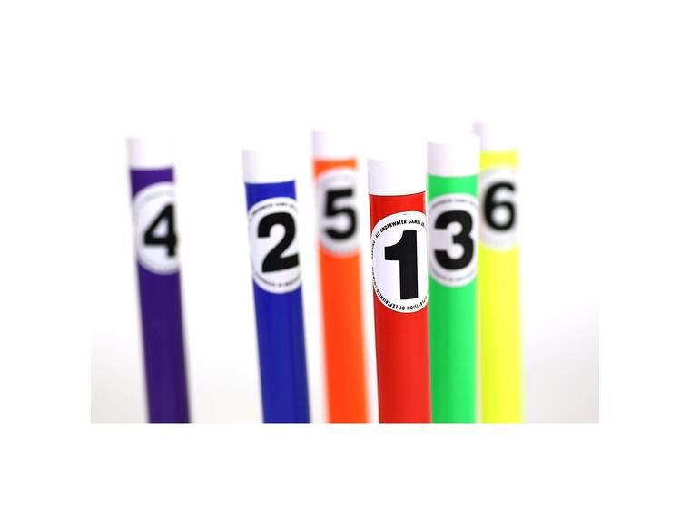 Sukellustikut | 6 kpl Värikkäät ja numeroidut sukellustikut 