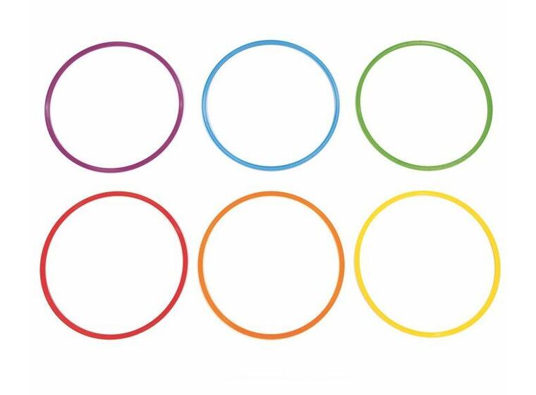 ?FLAT HOOP Ø60 cm - MAXI PACK OF 6 MULTICOLOURED 
