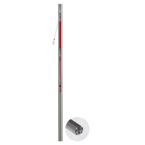 Lentopallotolpat &#248; 83 mm alumiinia Verkko kiristet&#228;&#228;n taljamekanismilla