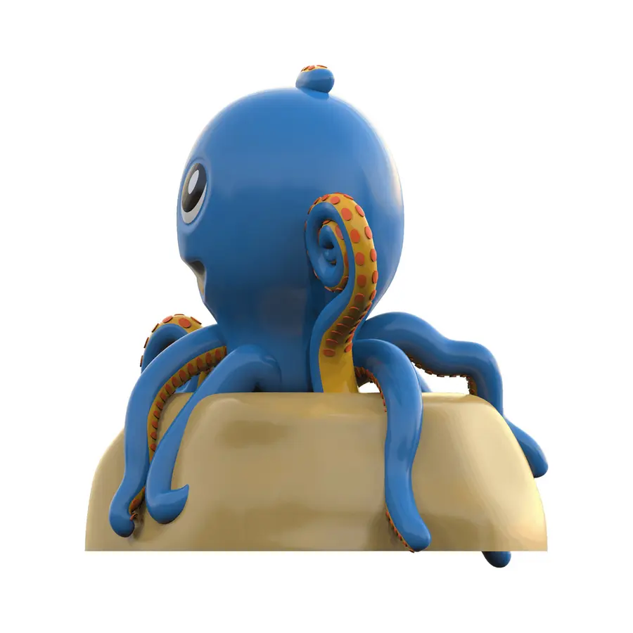 Octopus on rock Vesilelu uima-altaisiin ja vesipuistoihi 