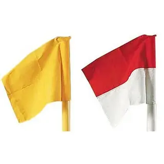Flagg til hjørnestolpe 50 mm Rød/hvit og gul