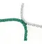 Knotless Youth Football Goal  Net, 515x2 05 cm, Green/white 