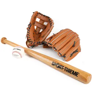 Baseball-setti Junior, oik. k&#228;den r&#228;pyl&#228; Sis. maila, pallo ja r&#228;pyl&#228;