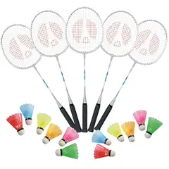 Badmintonsett Standard 10 racketer - 5 pk baller