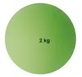 Plastic Shot Put 2 kg, green, ø 114 mm