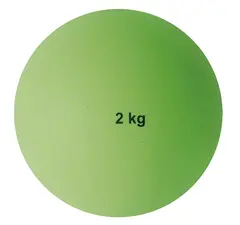 Plastic Shot Put 2 kg, green, ø 114 mm