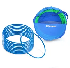 Gymnastikkringer Pvc 60 cm | Blå 60 cm | 10 stk med oppbevaringsbag