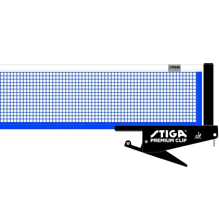 Stiga | Pöytätennisverkko Premium Clip ITTF-hyväksytty | Klipsikiinnitys 