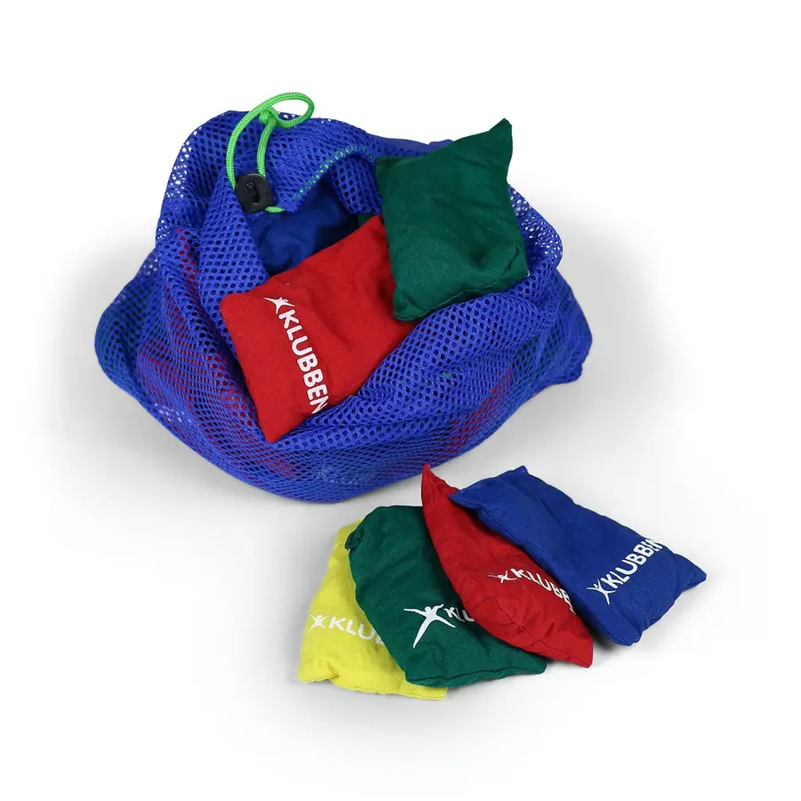 Bean Bags 15 x 10 cm Drill Cotton Cover Set of 32 | 8 of each colour in a bag 