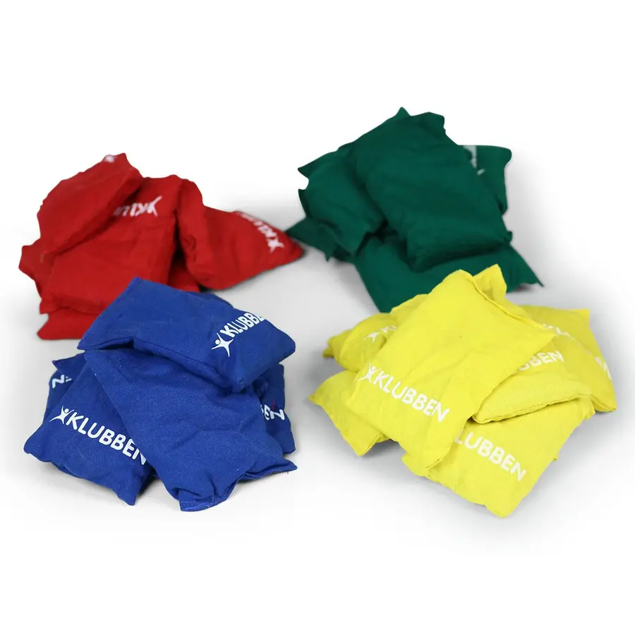 Bean Bags 15 x 10 cm Drill Cotton Cover Set of 32 | 8 of each colour in a bag 