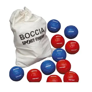 Boccia soft sisäkäyttöön 6 pun., 6 sin. ja 1 valk. pallo