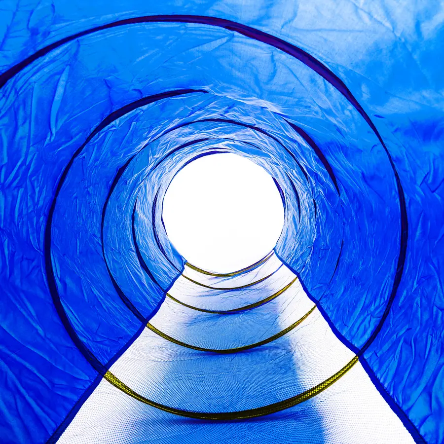 Leketunnel Spiral | 300 cm Krabbetunnel med utsikt 