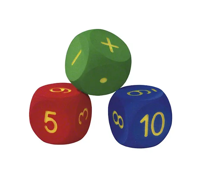 Set of 3 Numeracy Dice 