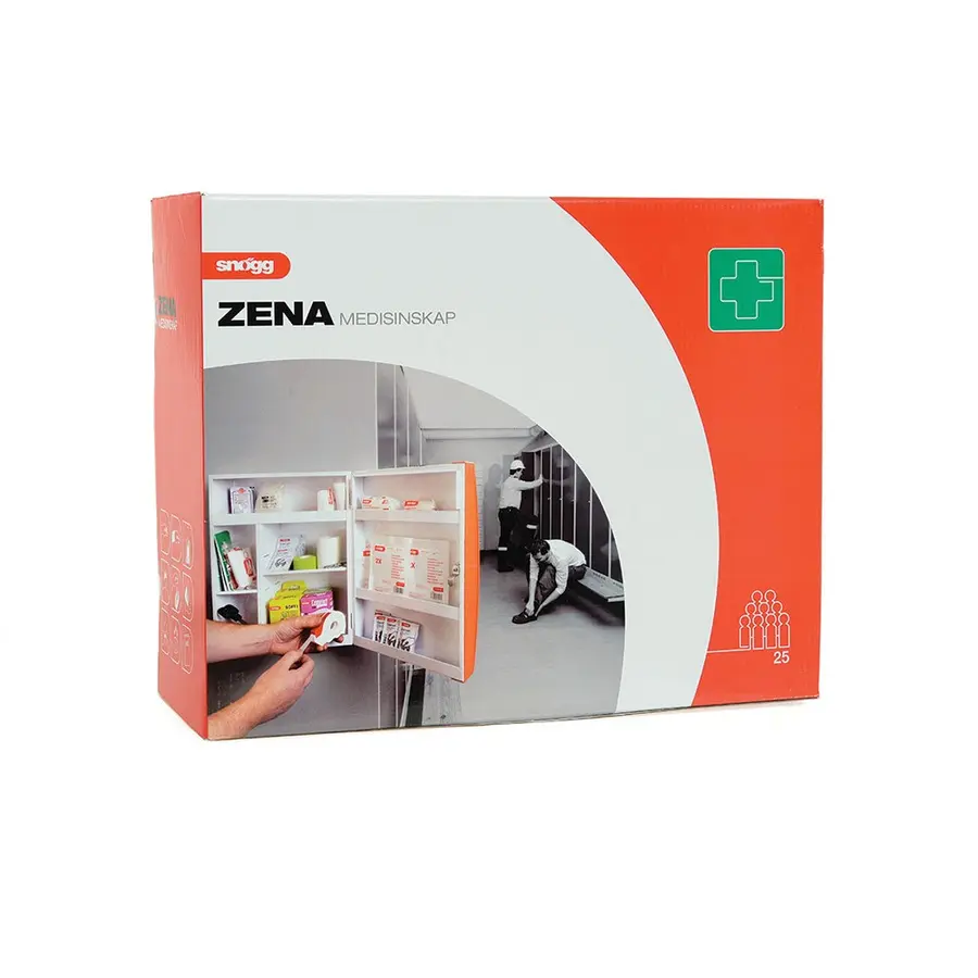 Ensiapukaappi Zena Sisältää ensiapuvälineitä 
