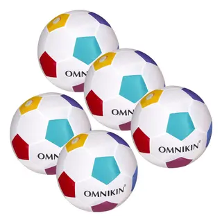 Omnikin&#174; jalkapallo - 36 cm (5 kpl) Pakkauksessa 5 superkevytt&#228; jalkapalloa