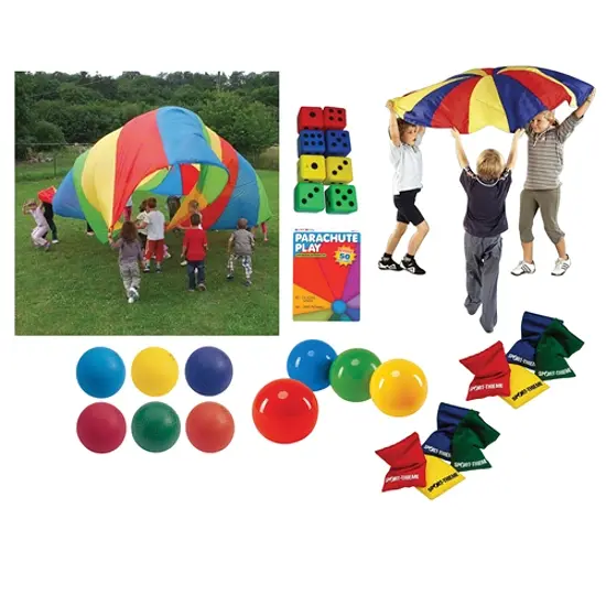 Leikkivarjosetti 2 laskuvarjoa | Palloja | Hernepusseja 