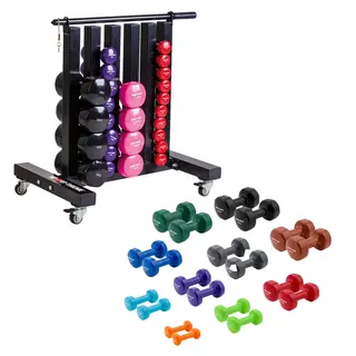 Sport-Thieme | K&#228;sipainosetti telineell&#228; Vinyylip&#228;&#228;llyste | 1-10 kg