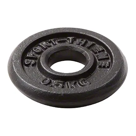 Vektskive sort av jern 30mm 0,5 - 1,25 - 2,5 - 5 - 10 - 15 - 20 kg