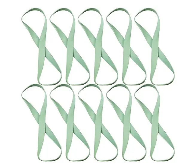 Sport-Thieme® Set of 10 Rubber Bands, Gr een, low, 29x2 cm 
