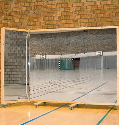 Peiliseinä liikutettava 300 x 180 cm Taitettava peiliseinä pyörillä 