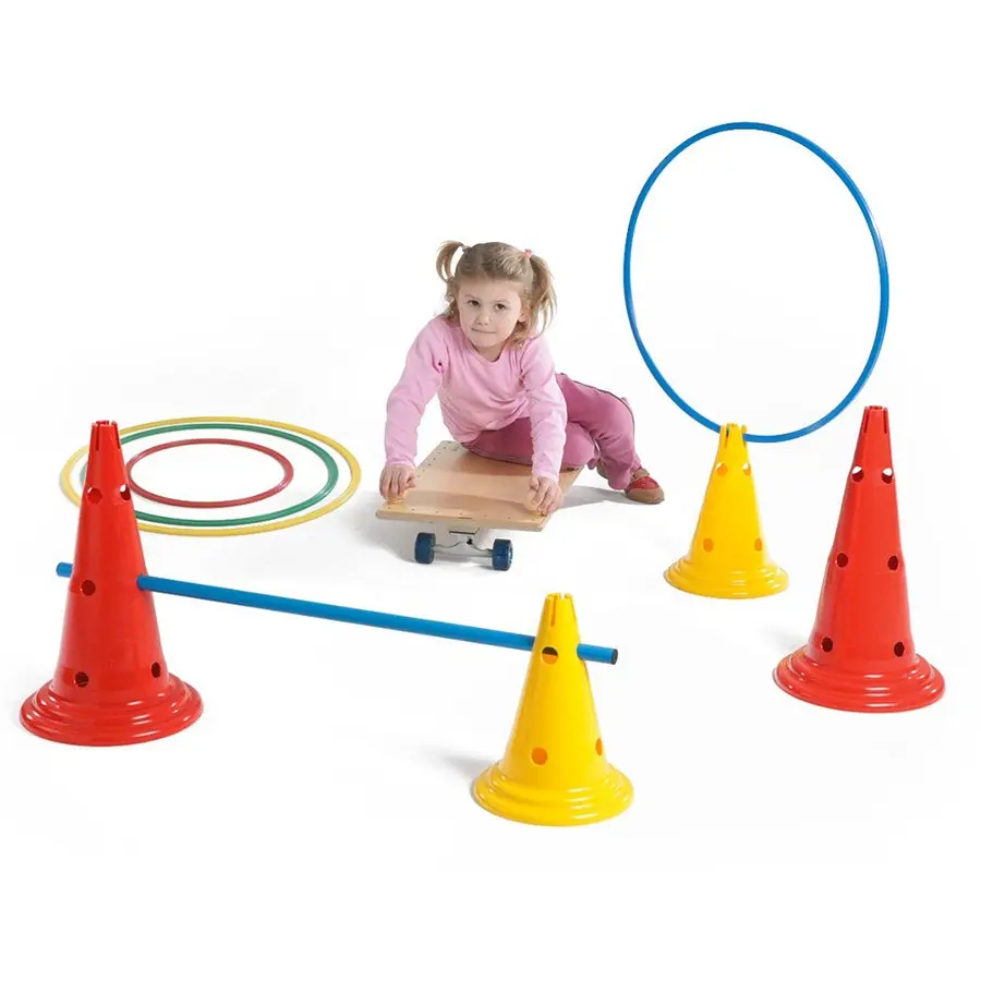 Merkkikartio joissa reikiä 1kpl | 30 cm 8 koloa, keltainen 