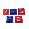 17 bags with numbers and signs 7,6X7,6cm Nylon - print both sides