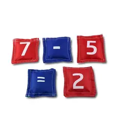 17 bags with numbers and signs 7,6X7,6cm Nylon - print both sides