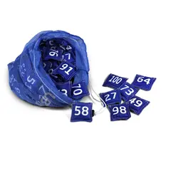 101 beanbags with numbers 0-100 Nylon - print both sides