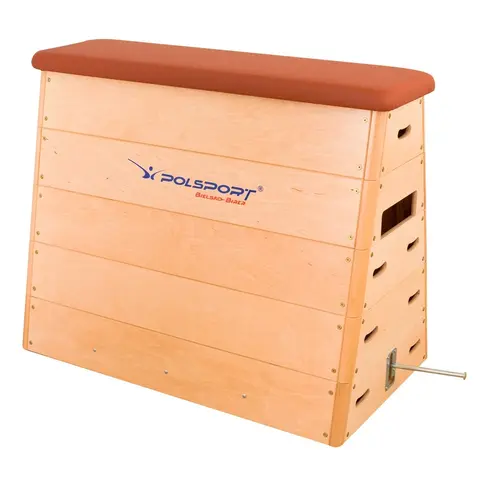 VAULTING BOX (5 PARTS) WITH ROLLER SYSTE TRAPEZOID - NATURAL LEATHER
